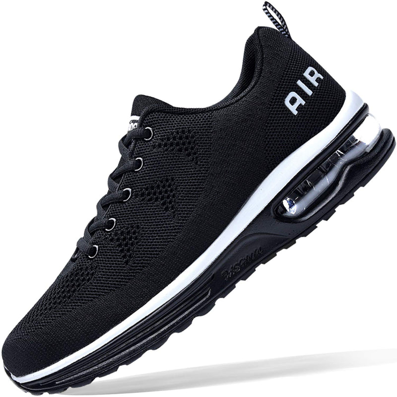 Autper Mens Air Athletic Running Tennis Shoes Lightweight Sport Gym Jogging Walking Sneakers US 6.5-US12.5 7 Black - BeesActive Australia
