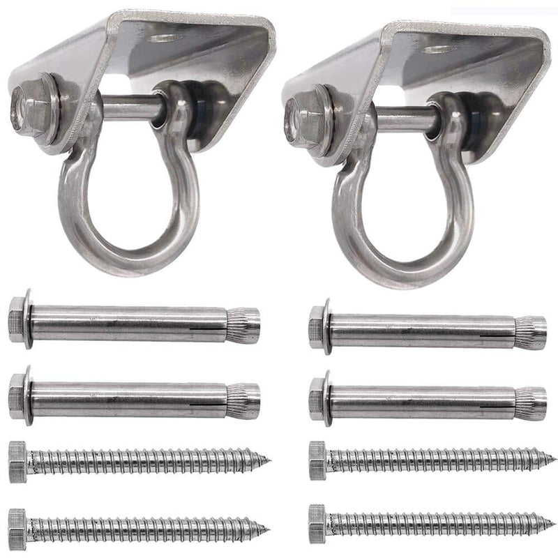 BLASCOOL Heavy Duty Hammock-Chair Swing Hanger - 2000LB Capacity Hanging Hardware Permanent Antirust Hammock Chair Gym Rope Boxing Trapeze for Ceiling Wood and Concrete Mount(2 Sets) - BeesActive Australia