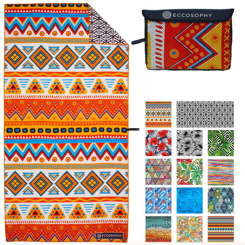 ECCOSOPHY Microfiber Beach Towel - Quick Dry Pool Towels 71x35 inches Oversized Travel Towel - Lightweight Compact Beach Accessories - Large Sand Free Micro Fiber Beach Towels (Acapulco) Acapulco - BeesActive Australia
