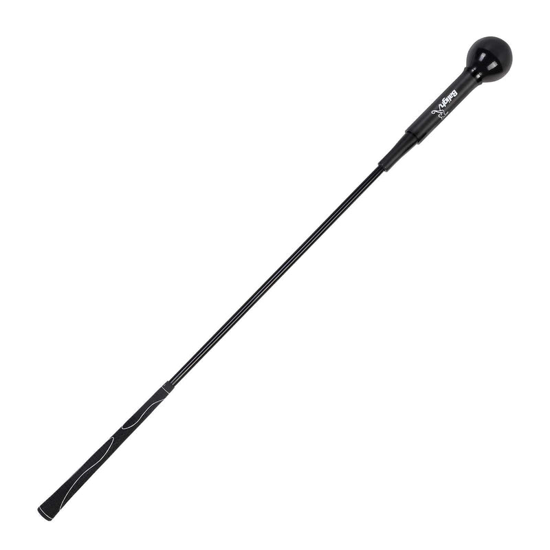 Greatlizard Golf Swing Trainer Training Aid Swing Trainer Golf Practice Warm-Up Stick for Strength Flexibility and Tempo Training Black 40 Inches - BeesActive Australia