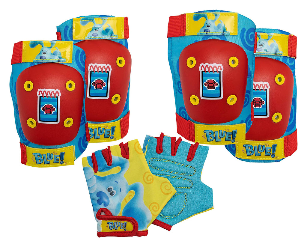 Nickelodeon Paw Patrol and Blue's Clues & You Toddler and Kids Elbow/Knee Pads and Gloves Sets, Multiple Colors Blue/Red/Yellow - BeesActive Australia