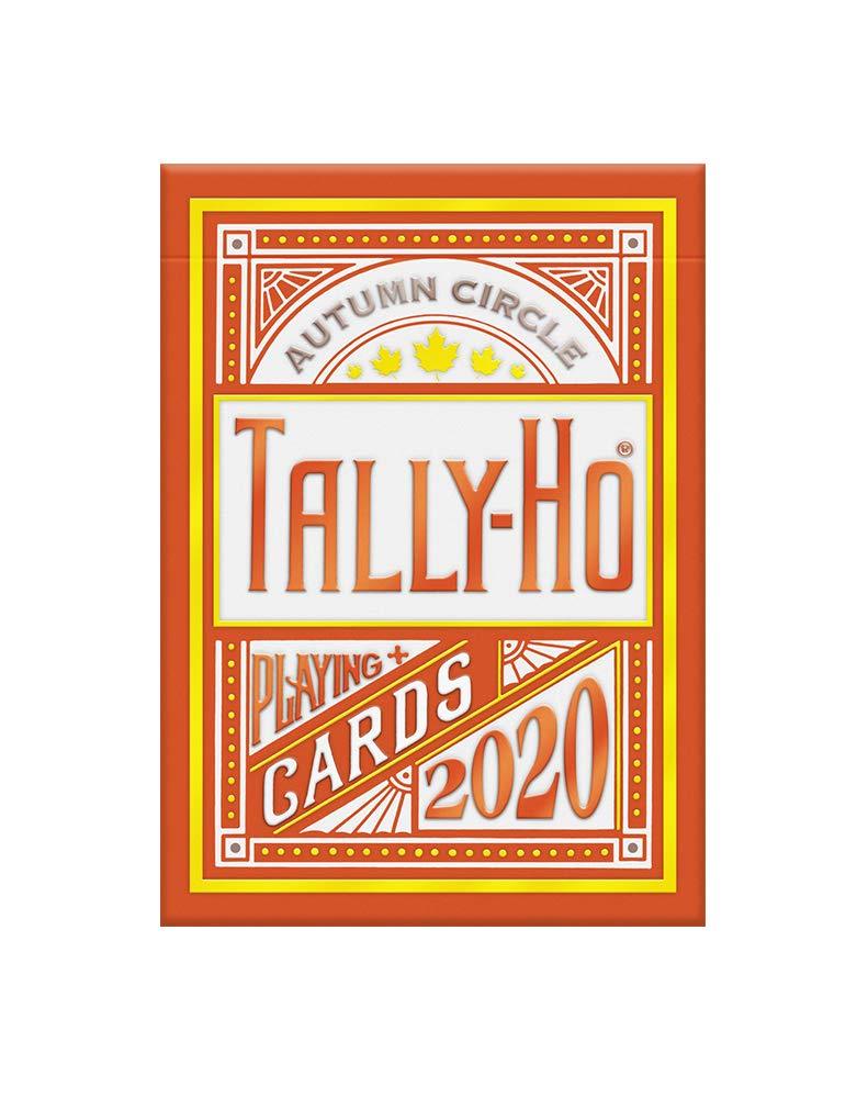 Tally-Ho Autumn Circle Back Playing Cards, Orange Tally-Ho Autumn - BeesActive Australia