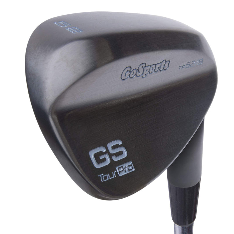 GoSports Tour Pro Golf Wedges – 52 Gap Wedge, 56 Sand Wedge and 60 Lob Wedge in Satin or Black Finish (Right Handed) 52 Degree - Black - BeesActive Australia
