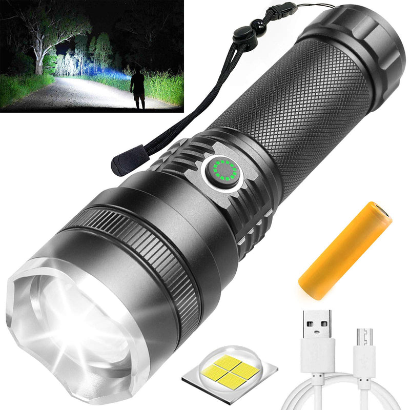 Rechargeable LED Flashlights High Lumens, 10000 Lumens Bright Tactical  Flashlights with 21700 Batteries, Modes, Zoomable, Waterproof Handheld  Flashlights for Hiking, Camping, Hunting BeesActive Australia