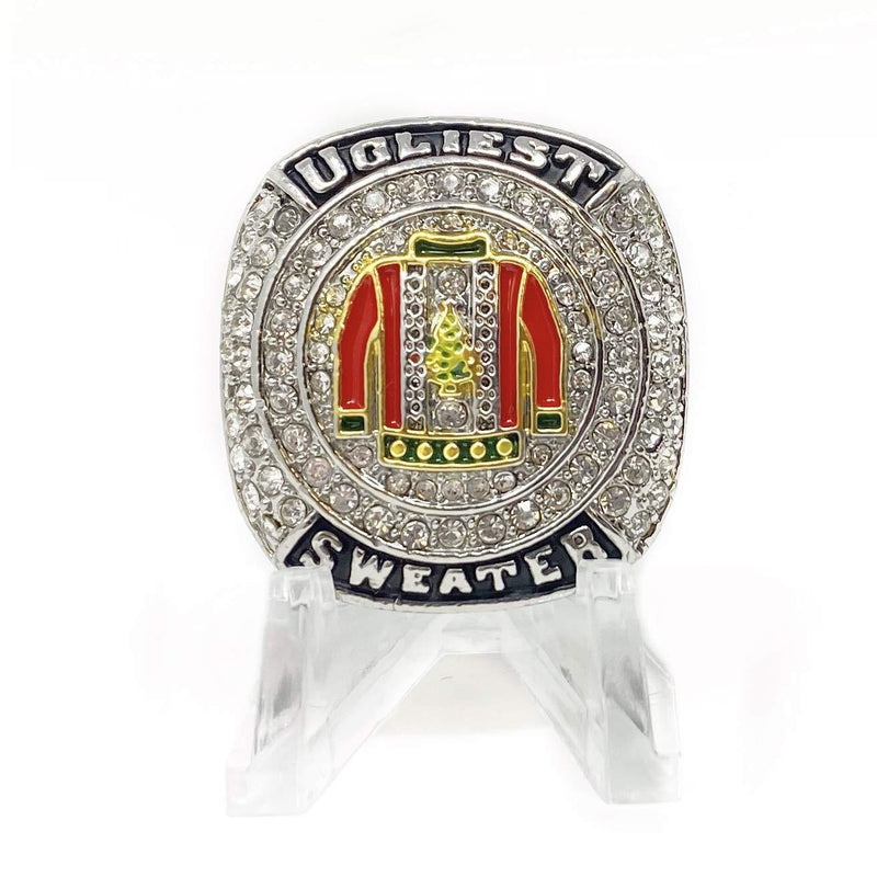 Ugly Christmas Sweater Championship Trophy Ring | Award Medal for Ugliest Sweater Party Competition 11 - BeesActive Australia