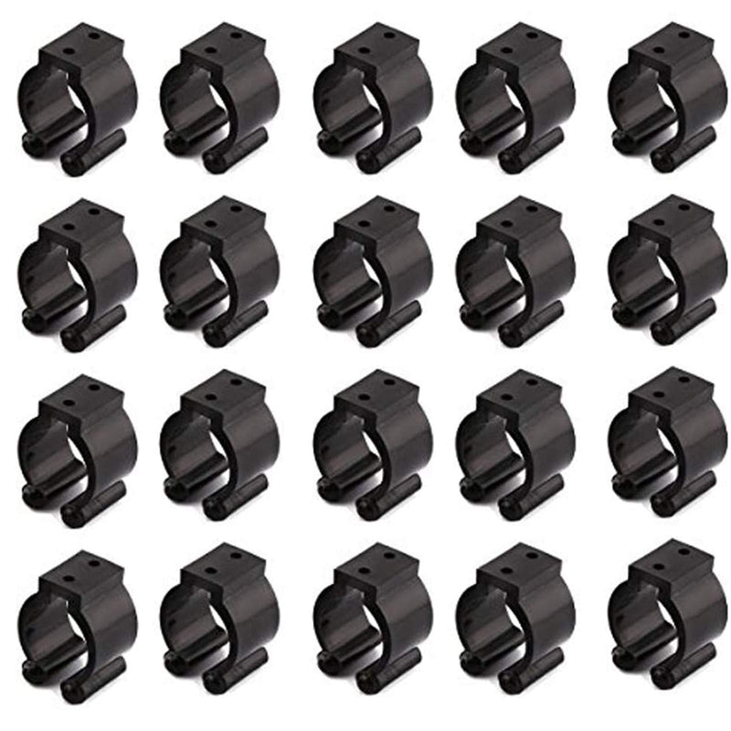 Mantouxixi 20 Pcs Fishing Pole Rod Holder Clips Rubber,Billiards Snooker Cue Locating Clip Holder Regular Fishing Rod Storage Clips Black for Pool Cue Racks - BeesActive Australia