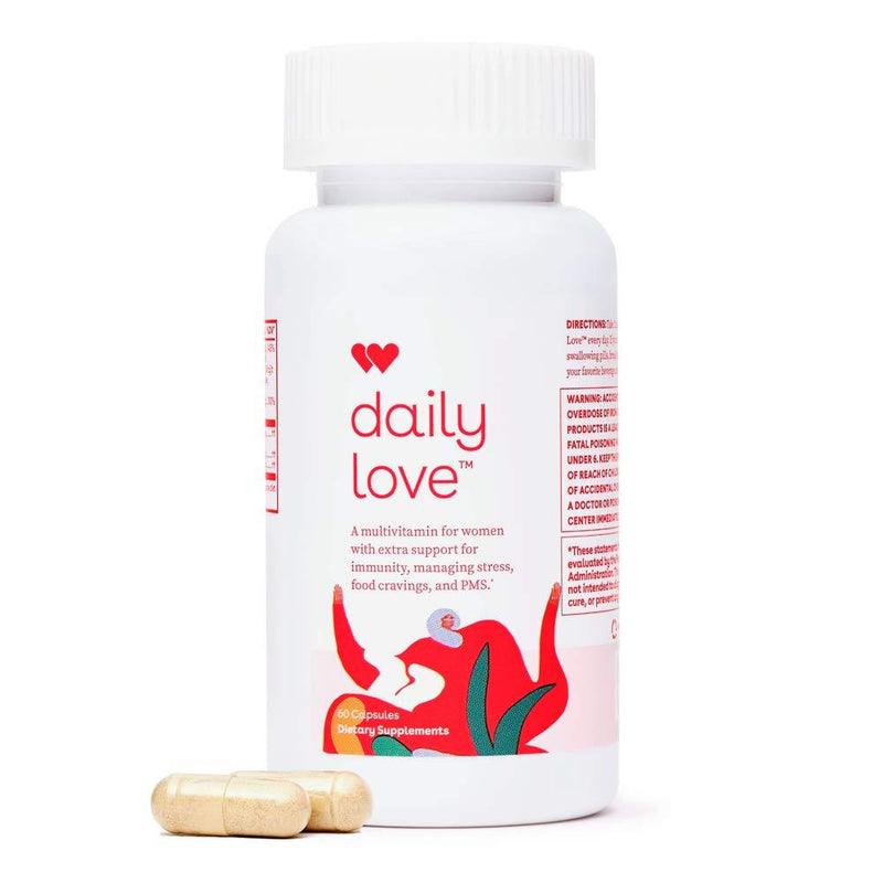 Love Wellness Multivitamin – Daily Love – Multivitamin for Women - 30 Day Supply - Complete multivitamin with Support for Immunity and PMS - 25+ Vitamins and Minerals for Your Baseline Mineral Needs - BeesActive Australia