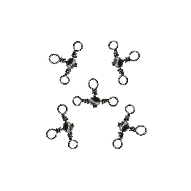 Hao Pro Three Way Swivels Barrel Bottle Bearing Multi Hook Bottom Fishing Extend Line Solid Welding Spin Freely No Tangle Rust for Saltwater Stainless Steel 1#29mm Test:120lb 35PCS - BeesActive Australia