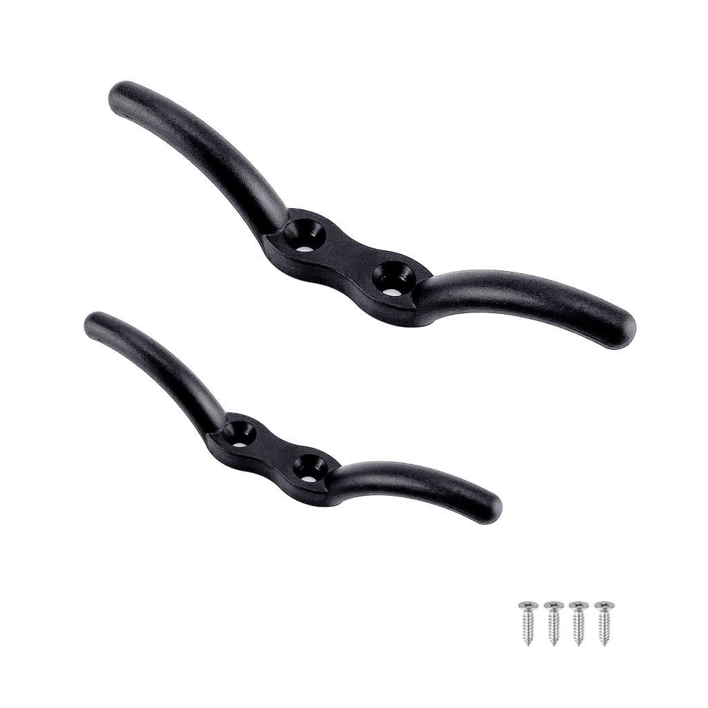 VTurboWay 2 Pack Nylon Black Rope Cleat 6" Marine Grade - BeesActive Australia