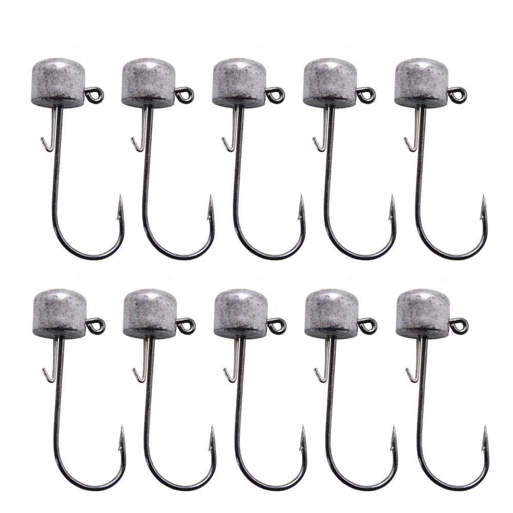 Laxygo 10pcs Ned Rig Jig Head Finesse Mushroom Jig Heads for Soft Plastic Bait Original 1/5oz-10pcs - BeesActive Australia