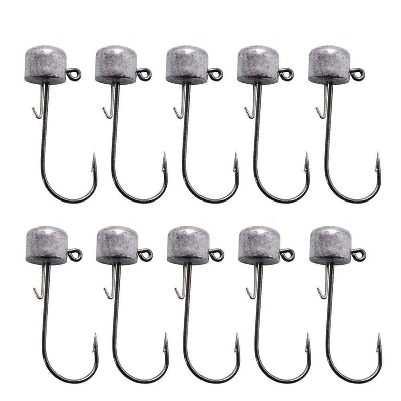Laxygo 10pcs Ned Rig Jig Head Finesse Mushroom Jig Heads for Soft Plastic Bait Original 1/5oz-10pcs - BeesActive Australia