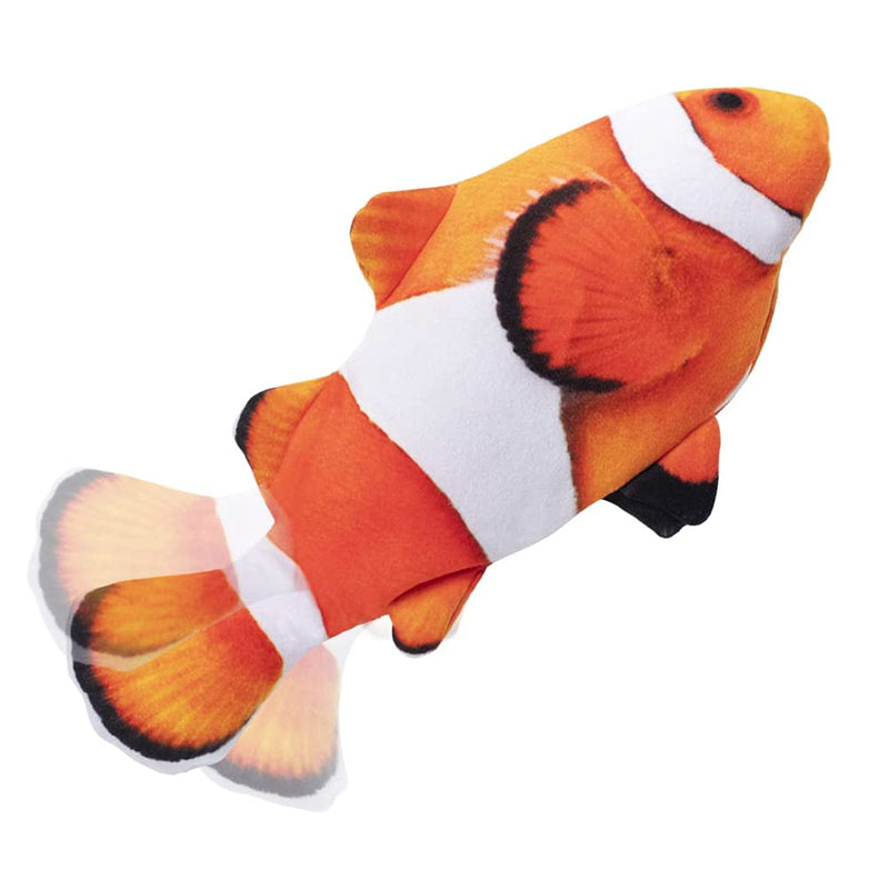 Electric Floppy Fish Cat Toy, Moving Cat Kicker Fish Toy, 11" Realistic Flopping Fish Dog Toy, Plush Interactive Cat Toy for Indoor Cats, Wiggle Fish Catnip Toys Clownfish - BeesActive Australia