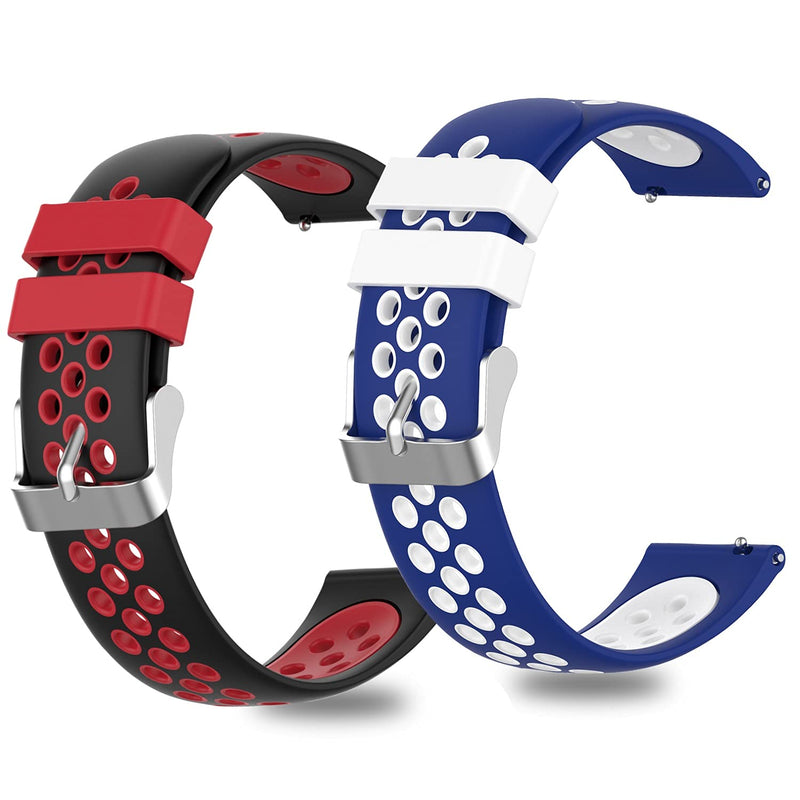 ECSEM Soft Silicone Bands/Straps for Veryfitpro ID205L/ID205/ID205U/ID205S/ID215G/SW023 Smart Watch Replacement Band for Willful ID205L,SW020-BK-U1 Watch 2Pack#3 - BeesActive Australia