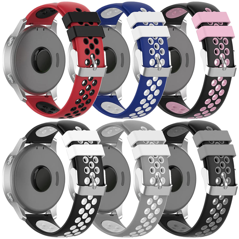 ECSEM Band Compatible with Garmin Forerunner 55 Watch,Adjustable Replacement Bands Sport Straps Water Proof Silicone Watch Bands for Women&Men 6PCS - BeesActive Australia