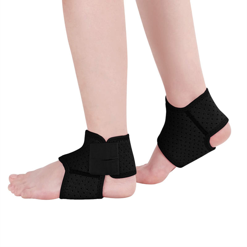 MioCloth Kids Ankle Brace Support Sleeve, Boy Girl Help Prevent Ankle Sprains for Running, Dance, Hiking, Basketball, Football, Baseball,Tennis, Volleyball, Gymnastics, Athletics - One Pair Medium Black # - BeesActive Australia