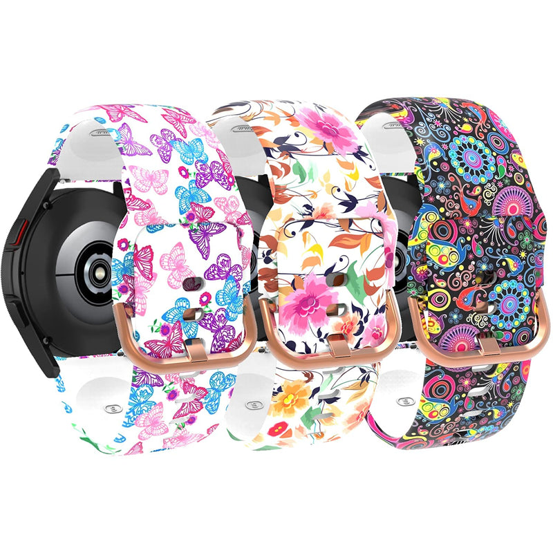 ECSEM Wristbands Compatible with Sanag E3 Smart Watch Band Replacement Band Soft Silicone Bands Quick Release Bracelet Smartwatch Accessory Sport Strap for Sanag E3 for Women Men 3PACKS#B - BeesActive Australia