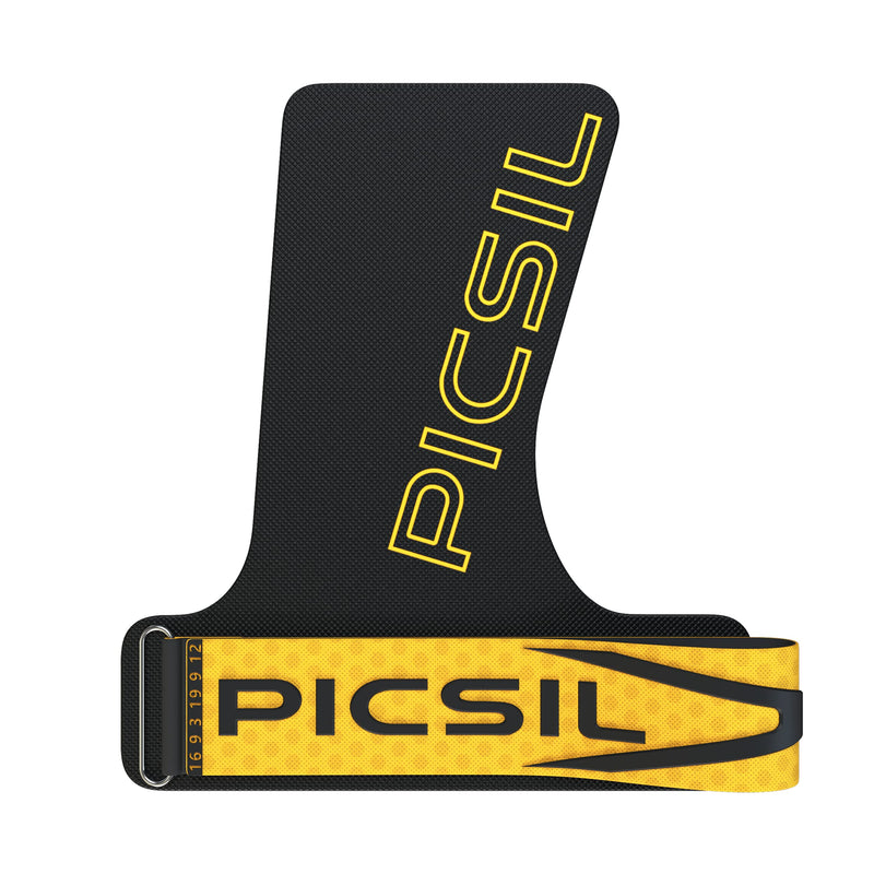 PICSIL Golden Eagle Hand Grips Fingerless, Grips for Cross Training No Holes, Gym, Boxing, Weightlifting, Prevents Blisters and Tears, Increased Magnesium Retention, Unisex Gold S/M - BeesActive Australia