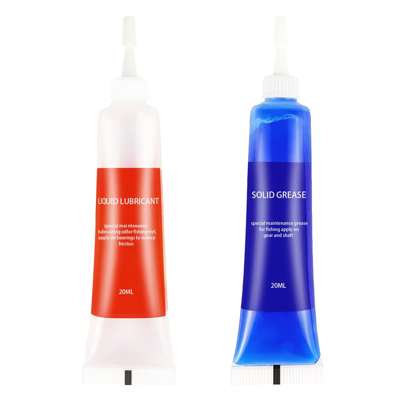 EDSRDUS Reel Care Combo Fishing Reel Oil & Grease Kit for Fishing Reel Maintenance, Spinning Reel & Bearing Maintenance Oil, Set for All Types of Fishing Reels 0.64OZ (20ml) x2 Pack 0.68 OZ(20ml)x2 Pack - BeesActive Australia