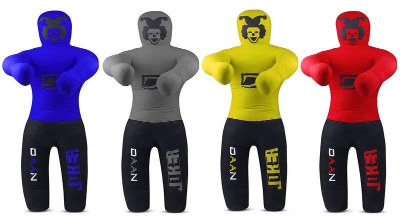 Daan Mma Grappling Dummy for Kids BJJ Wrestling Dummy Punching Bag MMA Brazilian Jiu Jitsu Children Judo Youth Throwing Boxing Dummy Dummies UNFILLED Blue / Black - BeesActive Australia