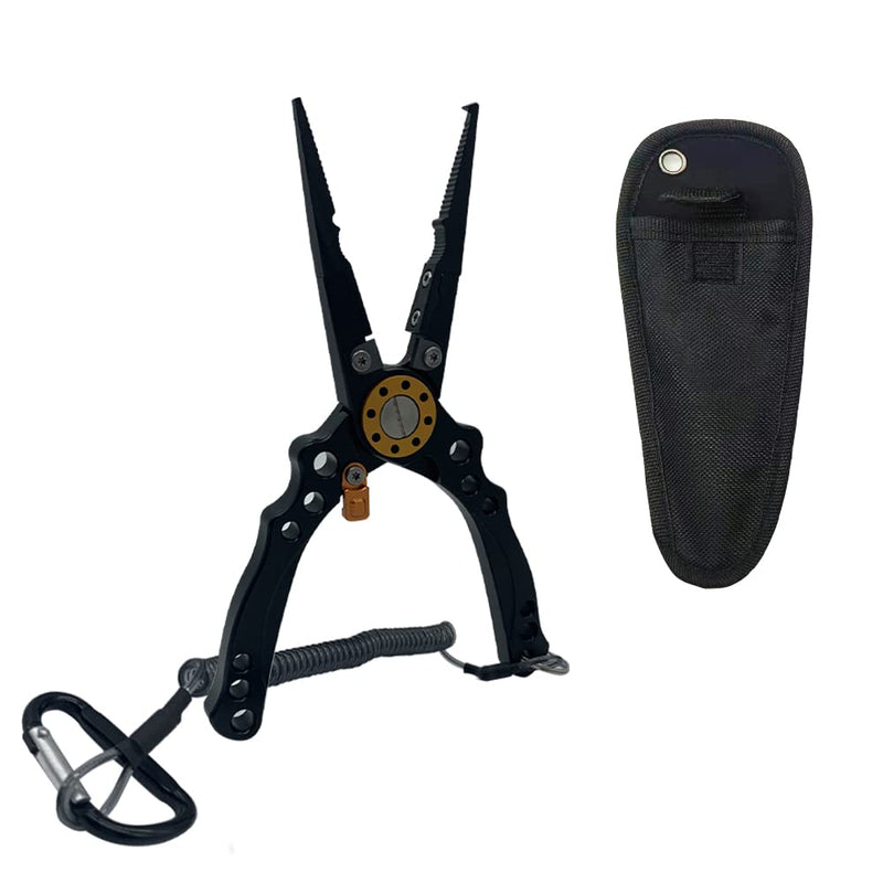 DEBIDSTL Fishing Pliers Fishing Line Scissors,Multi-Function Fishing Pliers Fishing Hook Remover Tool Tackle Kit,Fishing Gifts for Men,Father BLACK - BeesActive Australia