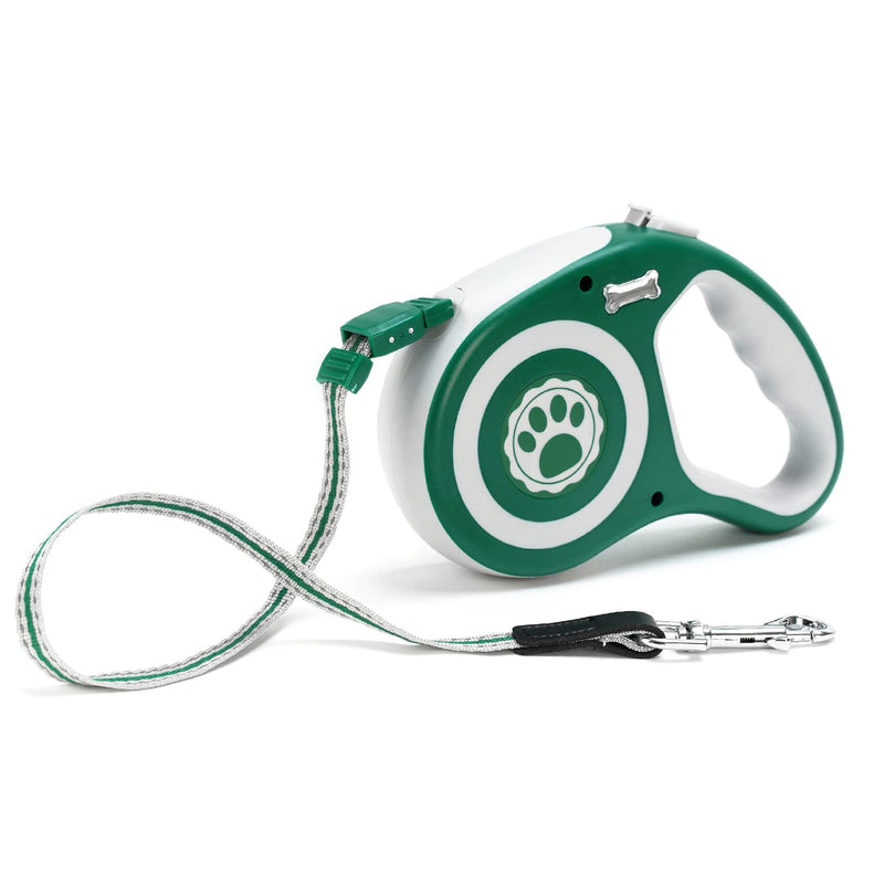 EC.TEAK Retractable Dog Leash, 26FT /16FT Dog Walking Leash for Medium Large Dogs up to 44 lbs/ 77 lbs/110 lbs, One Button Break & Lock, Heavy Duty No Tangle, Large 16 FT(44 lbs) Green - BeesActive Australia