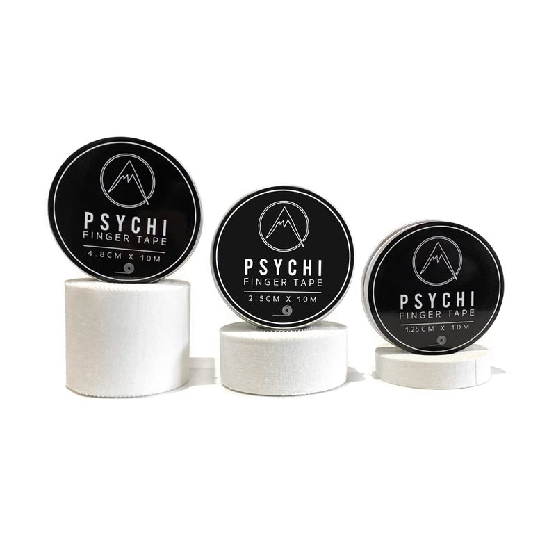Psychi Sports Strapping Zinc Oxide Finger Tape For Crossfit Gym Bouldering Rock Climbing Boxing Gymnastics Physio - White 1.25cm x 10m - BeesActive Australia