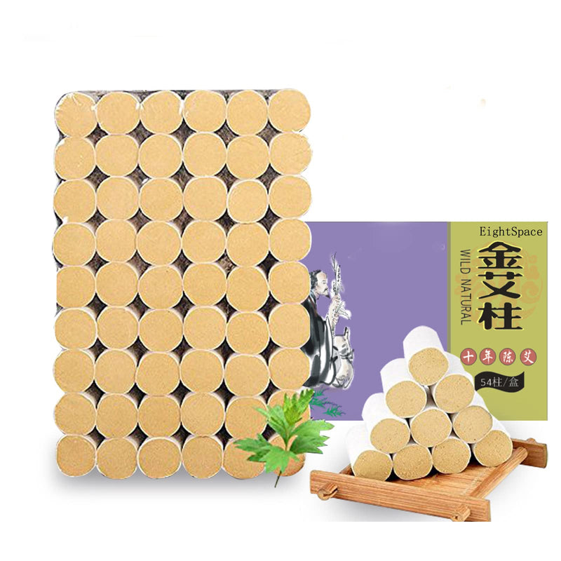 EightSpace Moxa Rolls for Moxibustion Pure Handmade,Natural Moxa Rolls Sticks -10-Years Purity 60:1 Ratio 54 Rolls Sticks Pure Moxibustion - BeesActive Australia