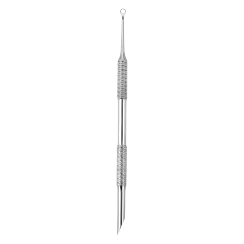 Cuticle Pusher with 2 Ends,Pre-treatment Cuticle Pusher Cuticle Remover with Sandpaper Sheets,Nail Art Dead Skin Removing Manicure Tool (1 Cuticle Pusher+5 Sandpaper Sheets)
