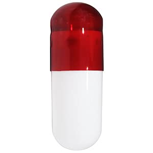 XPRS Nutra Size 3 Empty Capsules - 500 Count Empty Gelatin Capsules - Pills for DIY Capsule Filling - Pure Bovine Pill Gel Caps Fillable for Do-It-Yourself Vitamins and Supplements (Clear Red/White) 500 Count (Pack of 1) Clear Red / White