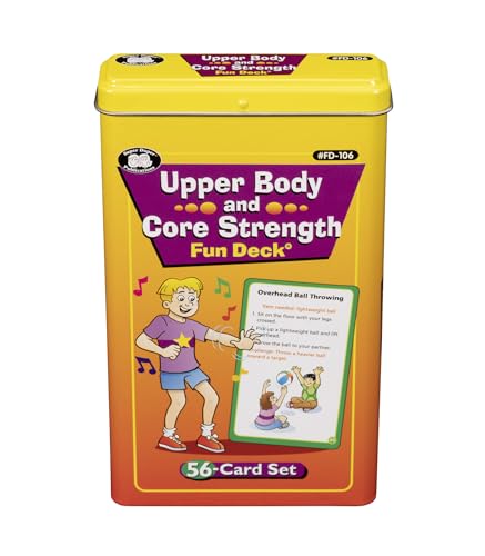 Super Duper Publications | Upper Body and Core Strength Fun Deck | Occupational Therapy Flash Cards | Gross Motor Movement Activity | Educational Learning Materials for Children
