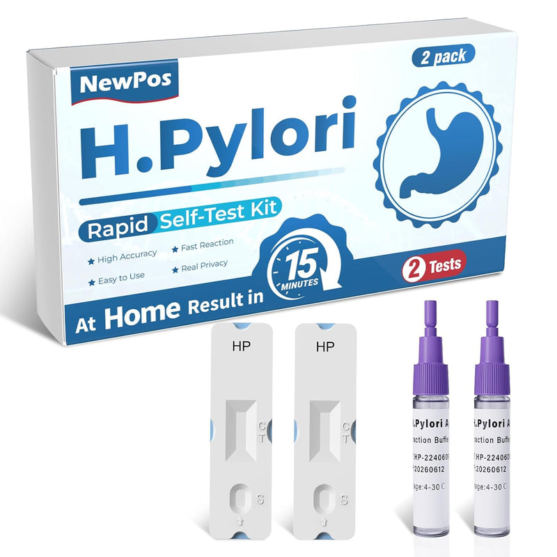H Pylori Test Kit – 2 PCS H. Pylori Test, H-Pylori Stool (Antigen) Self-Test for Home Use, 99.9% Accurate, Fast 10-15 Min Results, Easy to Use, No Lab Needed