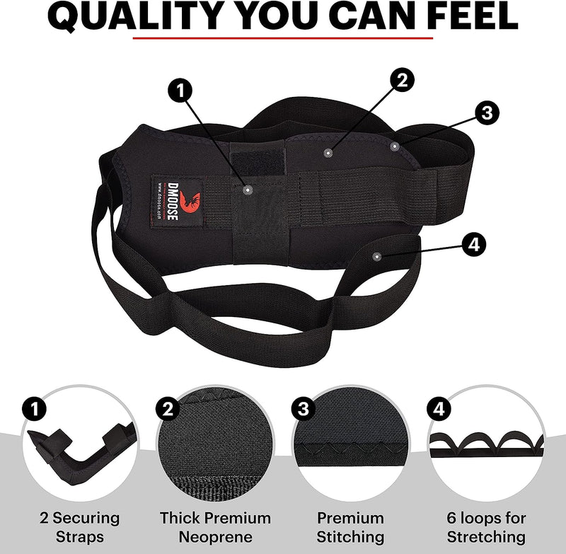 Foot Stretcher Stretch Strap for Plantar Fasciitis, Achilles Tendon, Heel Spur and Leg Muscle Relief – Hamstring, Quad, Calf, Ankle, Hip Aid - BeesActive Australia