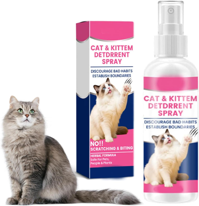 Cat Scratch Spray Deterrent for Furniture, Cat Anti Scratch Spray, Cat Repellent Spray Training Outdoor, Cat Deterrent Spray for Scratching