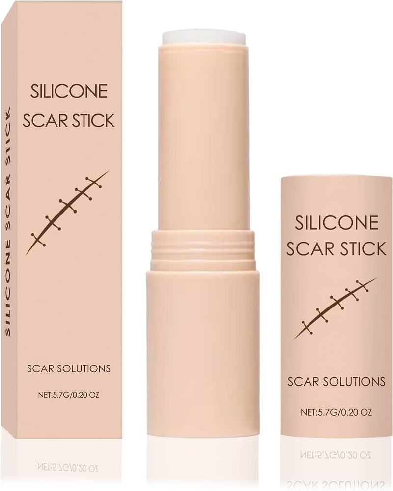 Scar Stick, Scar Solutions Silicone Scar Stick, Thick Solid Velvety Film for Old, Burn Scars, Acne, Stretch Marks, Formula Infused with Asiatica Extracts and Vitamin E for Skin Smoother, Softer