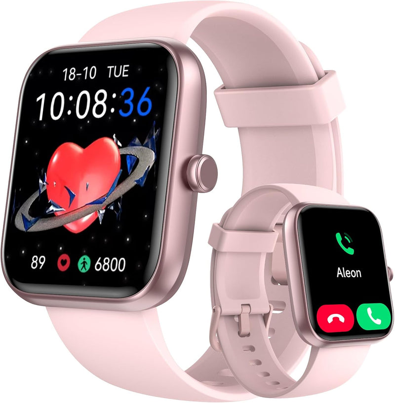 Smart Watch for Women Men (Answer/Make Call), 2026 New 1.91" HD SmartWatch, Fitness Watch with 120+ Sport Modes, IP68 Waterproof, Pedometer, Heart Rate/Sleep Monitor, Activity Tracker for Android iOS Pink