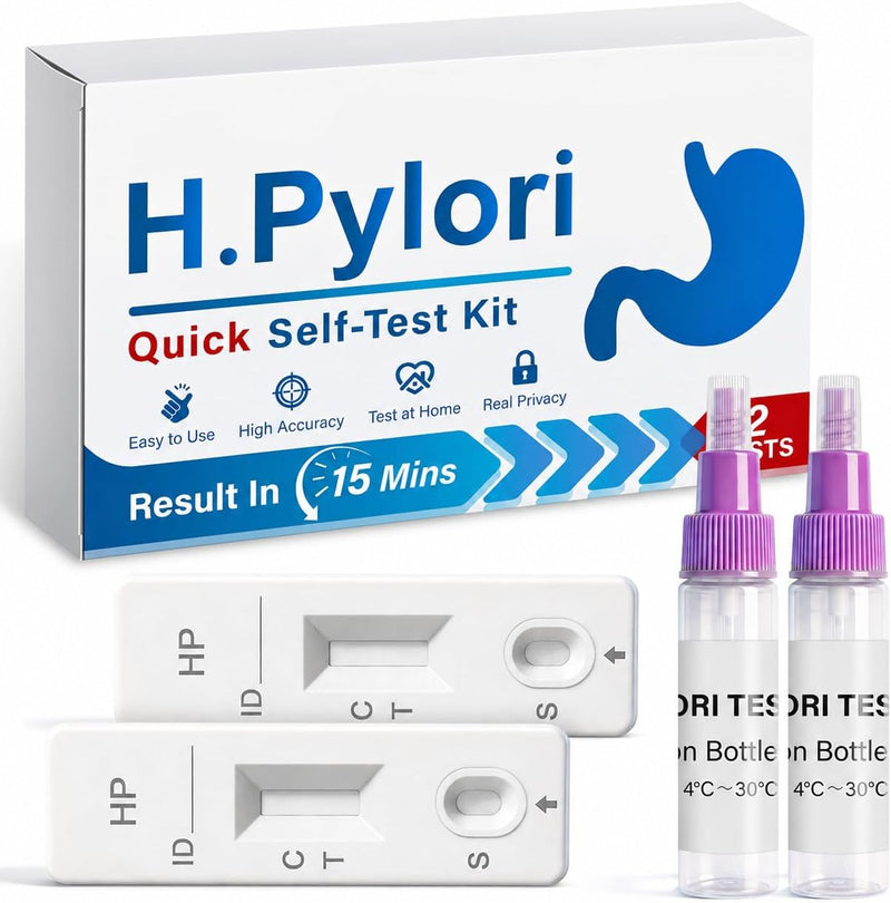 Helicobacter Pylori Stool Test Kits, H. Pylori，h. Pylori Stool (Antigen) 10-15 Minutes of Quick Home Testing, The Result is Highly Accurate, Easy to Read and use