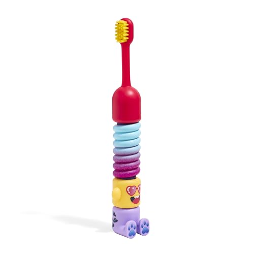 Kids Interactive Toothbrush, Babsy Build-A-Brush Starter Kit, Customizable Whimsical Wonder Theme, 9 Pieces with Spiral Core, 2 Brush Heads, 6 Fun Interchangeable Character Bits