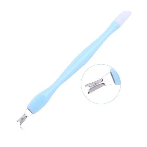 4 Pcs Cuticle Trimmer Pusher Remover, Rubber Tip Gentle on Nail Bed, Stainless Steel Cuticle Remover, Manicure Tool for Fingernails