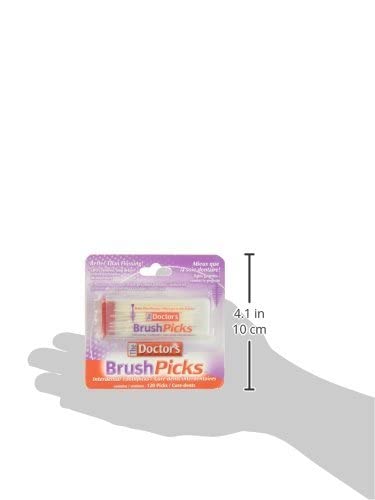 The Doctor's BrushPicks Interdental Toothpicks, Soft Rubber Dental Picks for Teeth Cleaning, Removes Food Debris, Stimulates Gums, Helps Fight Gingivitis, 120 Count (Pack of 12) 120 Count (Pack of 12)
