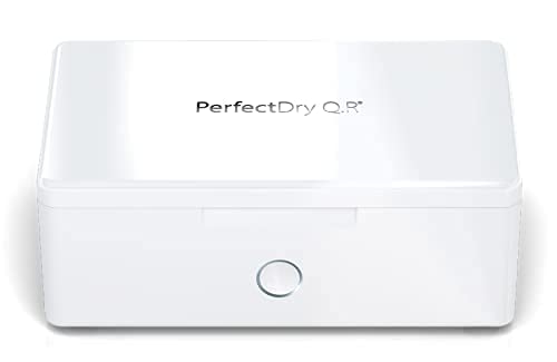 PerfectDry Q.R. 45 min. Ultra Fast Hearing Aid Dryer & Dehumidifier Accessory | Dry Box Kit | Removes Sweat & Moisture from Hearing Aids, Wireless Earbuds, Ear Amplifiers, Cochlear Implants