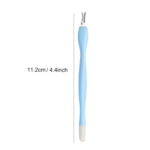 4 Pcs Cuticle Trimmer Pusher Remover, Rubber Tip Gentle on Nail Bed, Stainless Steel Cuticle Remover, Manicure Tool for Fingernails