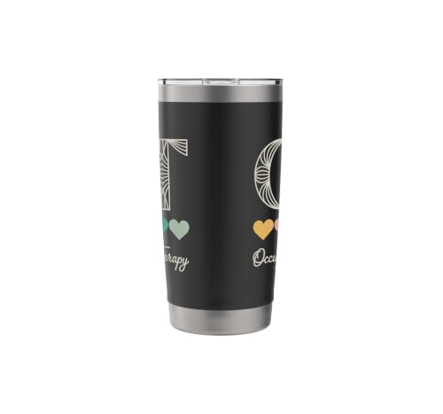 Funny OT Mental Health Occupational Therapy Stainless Steel Insulated Tumbler Black 20 Ounces