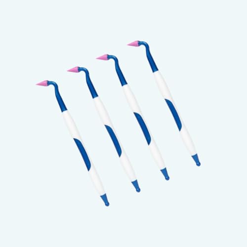 Gingival Stimulators 4 Pack - Dental Plaque Remover Tool, Gumline Brush, Gumline Dental Picks - Rubber Tip Stimulator, Latex-Free, Pack of 4