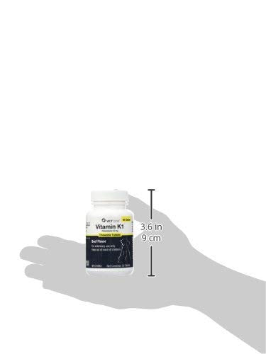 Vet One Vitamin K1 Chewable Tablets - Vitamin K1 for Dogs, Beef-Flavored Chewable Vitamins For Cats and Dogs (50 Tablets, Phytonadione 50mg) - PawsPlanet Australia