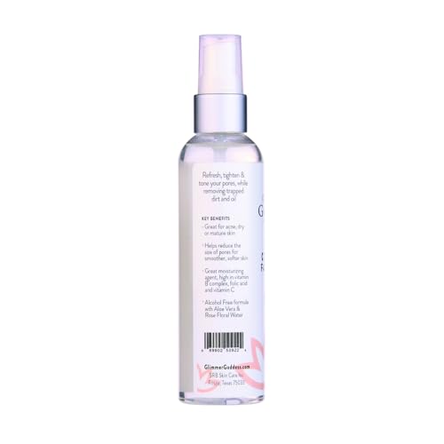 Organic Citrus Facial Toner with Rose Water Witch Hazel & Aloe Vera - Natural Astringent Closes Pores and Preps Skin