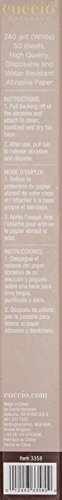 Cuccio 240 Grit Stainless Steel Nail File Refill, White, 50 Count