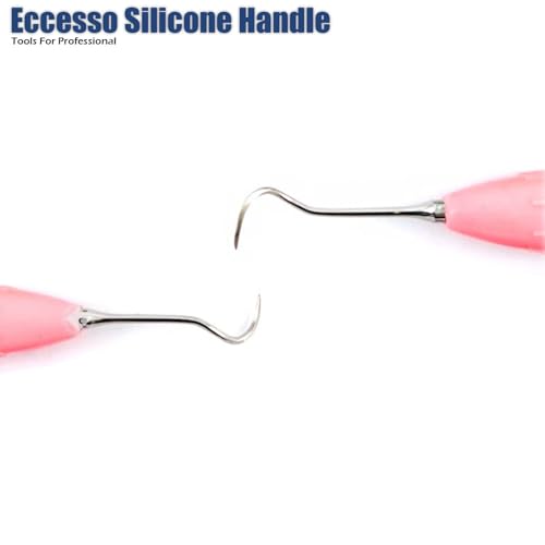Dental Composite Placement Filling Instruments Set – Silicone Handle Restoration Plugger/Spatula – Resin Application & Tooth Restoration Kit 10 Pcs