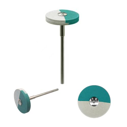 Dental Composite Resin Polishing Discs Polisher Rubber Wheel, High-Density Grit Fine/Medium/Coarse Grit Available for Ceramic & Zirconia (Thickness:3mm Diameter:22mm-Blue) thickness:3mm diameter:22mm-Blue