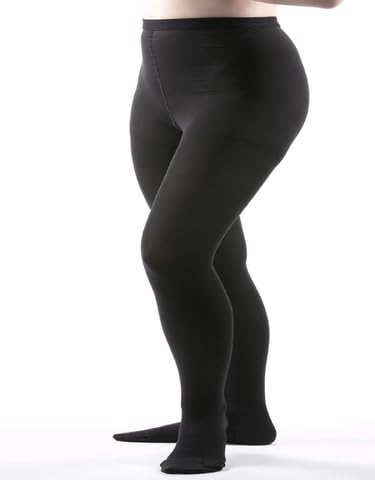 Allegro Surgical 303 Firm Compression Pantyhose, 30-40 mmHg for Men & Women X-Tall Black