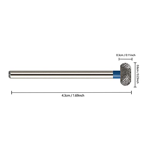 NMKL Electric Round Diamond Drill Bit Cuticle Cleaner 3/32" Nail File Drill Rotary Nail Salon Manicure Pedicure Tool (Medium) Medium